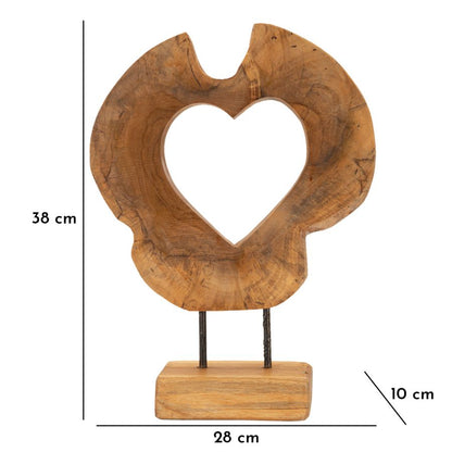 Escultura Hasi em Teca Reciclada Cm 28x10x38