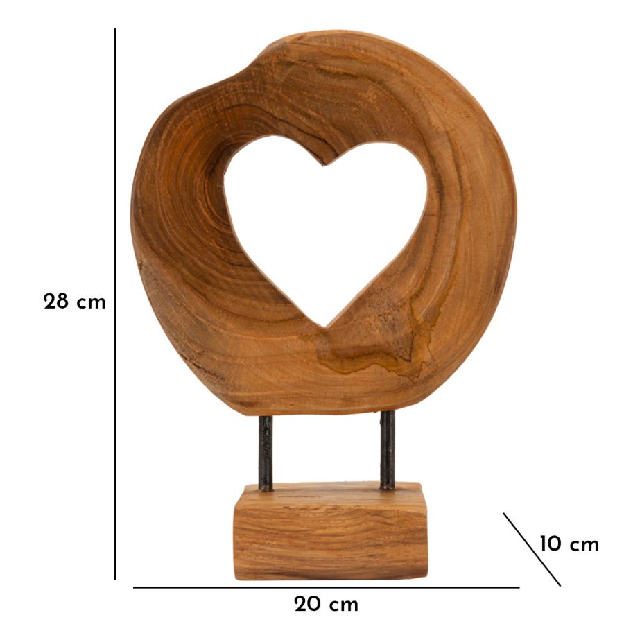 Escultura Hasi em Teca Reciclada Cm 20x10x28