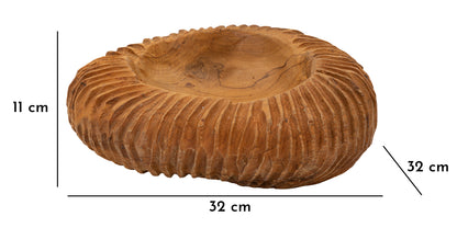 Porta objetos Garit em Teca Reciclada Cm ø 32x11