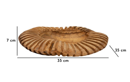 Porta objetos Geris em Teca Reciclada Cm ø 35x7