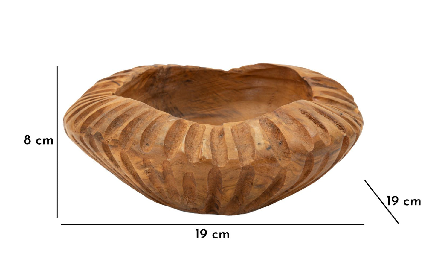 Porta objetos Geris em Teca Reciclada Cm ø 19x8