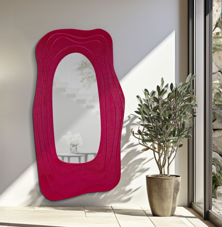 Espelho de Parede Dafne Fuxia Cm 90x4x165