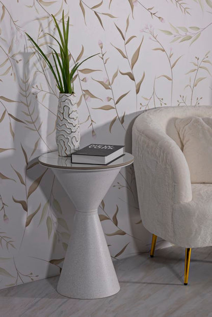 Mesa Auxiliar Branco Double Cm ø 44,5x63