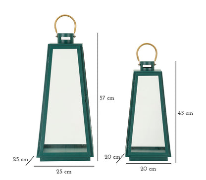 Lanterna Grent Conjunto 2 Un. Cm ø 25x25x57-20x20x45