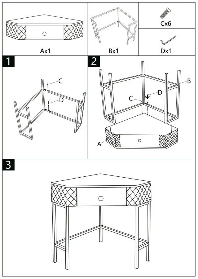 Consola Angolare Sharon Cm 84,5x60x77