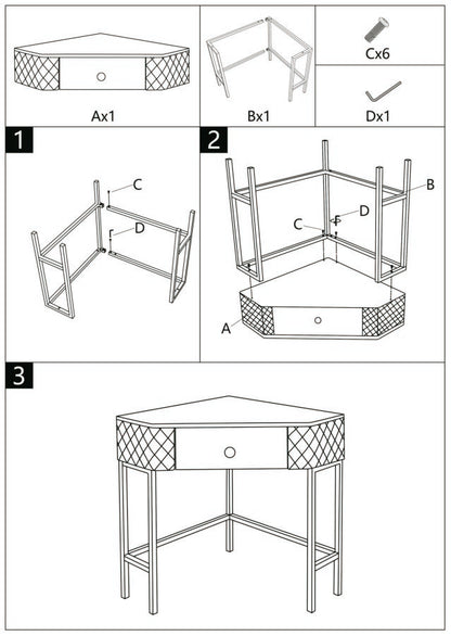 Consola Angolare Sharon Cm 84,5x60x77