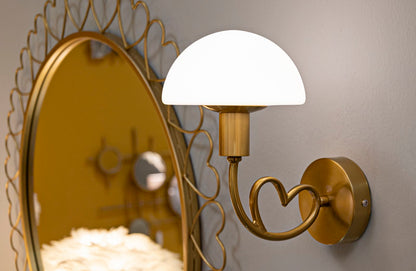 Candeeiro de Parede Lovy Dourado Cm 23x15x22
