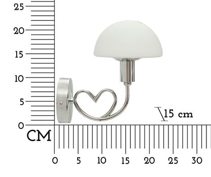 Candeeiro de Parede Lovy Prateado Cm 23x15x22