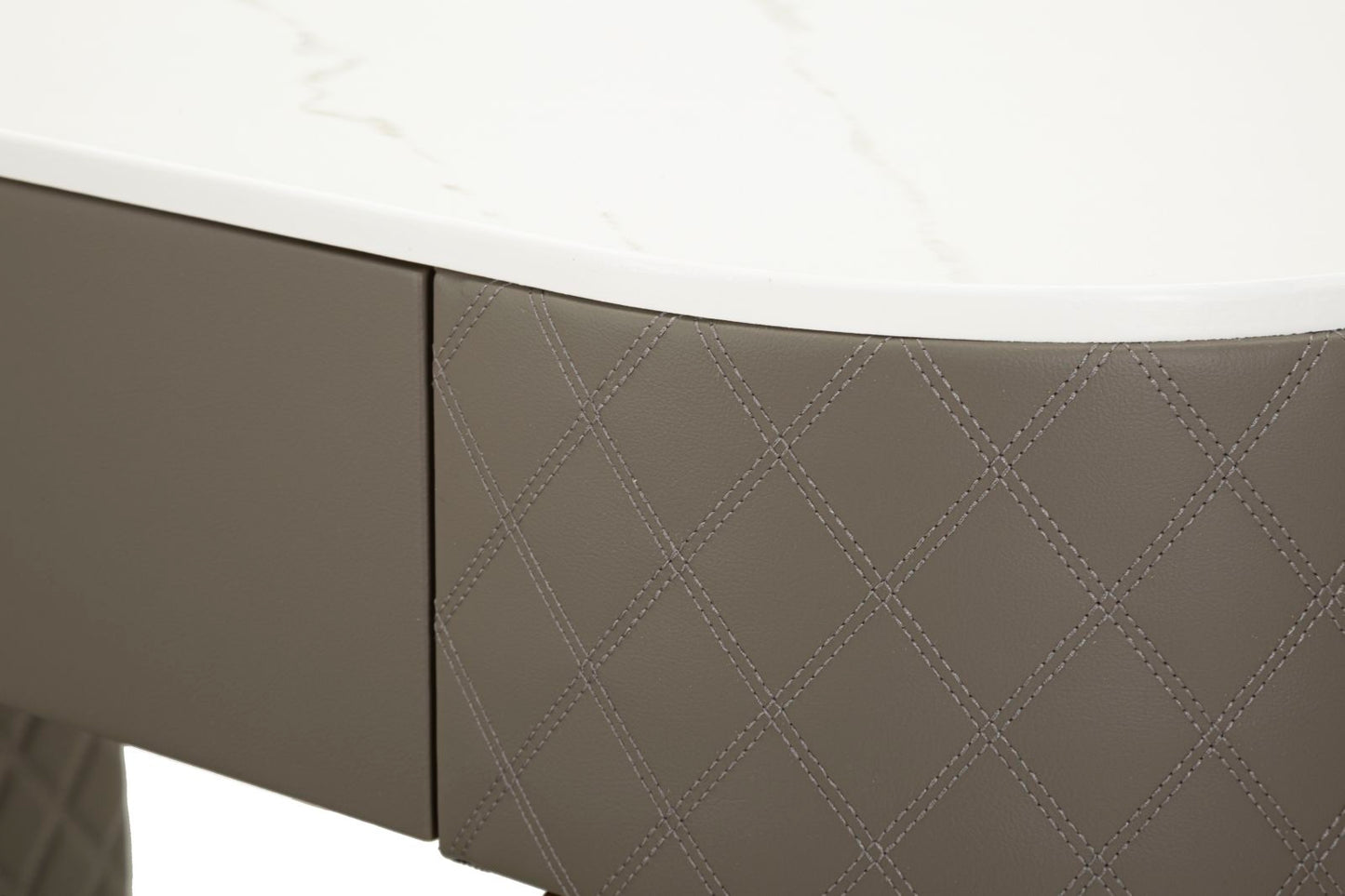 Toeletta Sharon Grigia com Pufe Cm 120x40x75 (Pufe Ø36x39)