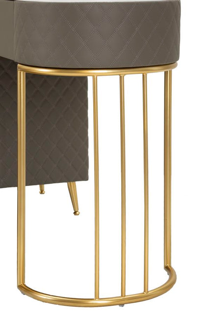Toeletta Sharon Grigia com Pufe Cm 120x40x75 (Pufe Ø36x39)