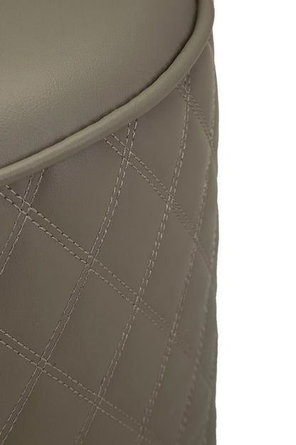 Toeletta Sharon Grigia com Pufe Gambe Argento Cm 120x40x75 (Pufe Ø36x39)