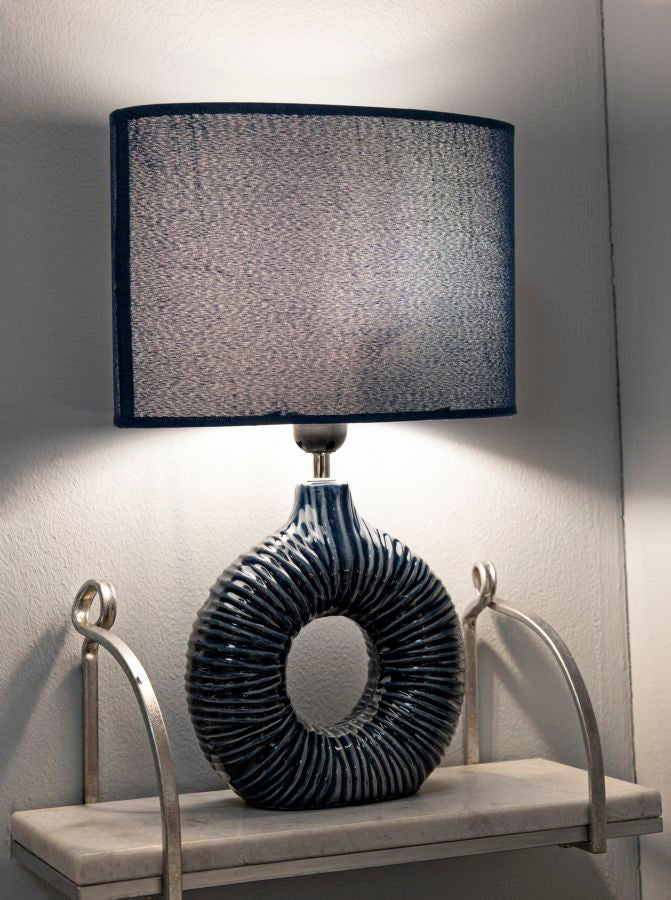 Candeeiro de Mesa Seta Azul Cm 28,5x15x43