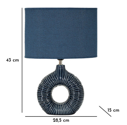 Candeeiro de Mesa Seta Azul Cm 28,5x15x43