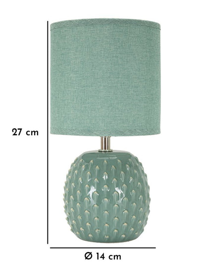 Candeeiro de Mesa de Cabeceira Pontus Turchese Cm ø 14x27