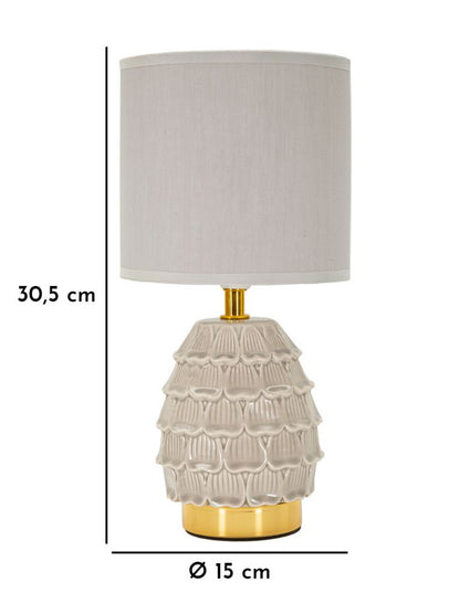 Candeeiro de Mesa de Cabeceira Pigny Grigia Cm ø 15x30,5