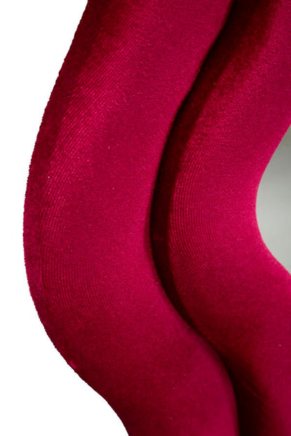 Espelho de Parede Emily Veludo Fuxia Cm 60x6x160 (misura Espelho Cm 42x144)