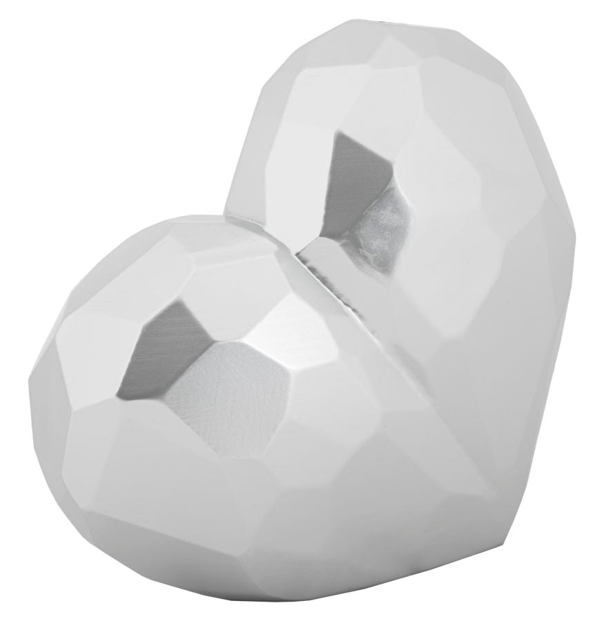 Jarra Coração Prateado Cm 19x9x18