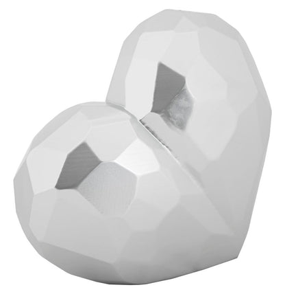 Jarra Coração Prateado Cm 19x9x18