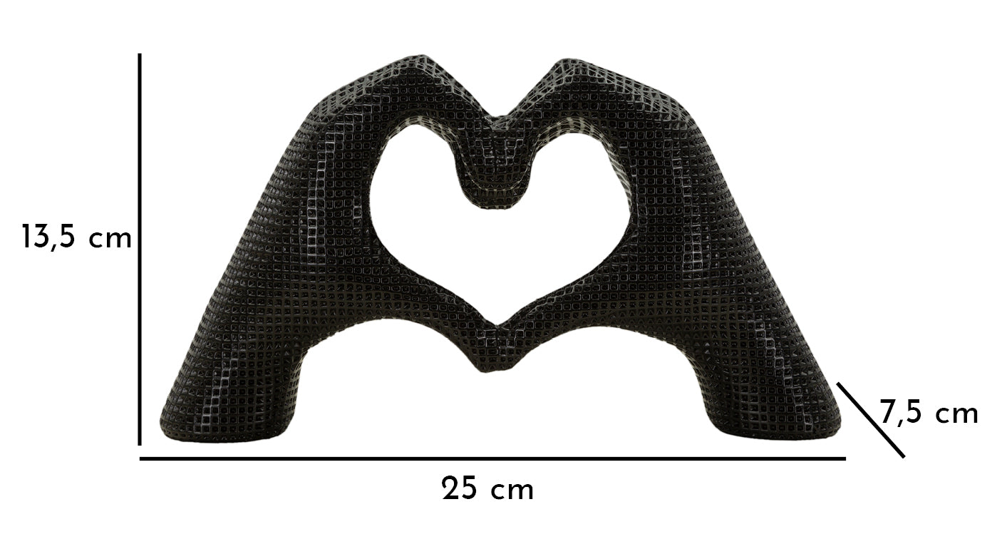 Escultura Lover Preto Cm 25x7,5x13,5