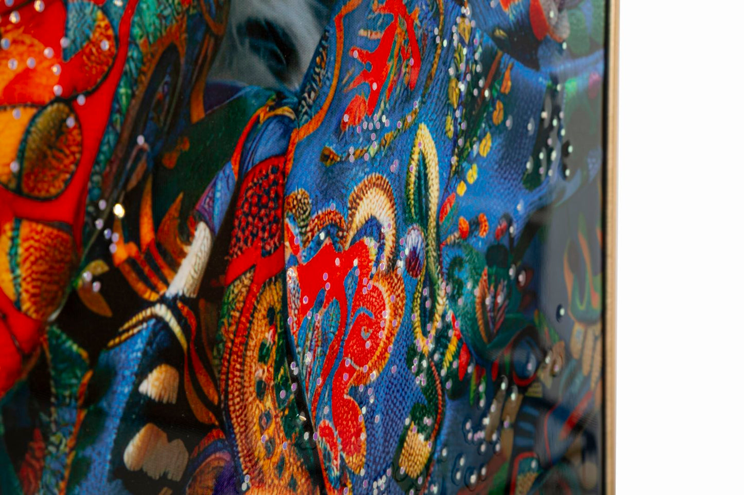 Pintura Sobre Tela Lacado Moira com Moldura -A- Cm 52x4x102