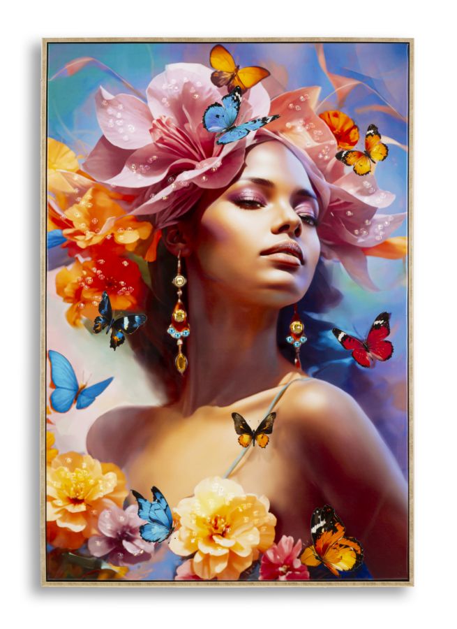 Pintura Sobre Tela Lacado Marty com Moldura -B- Cm 62x4x92