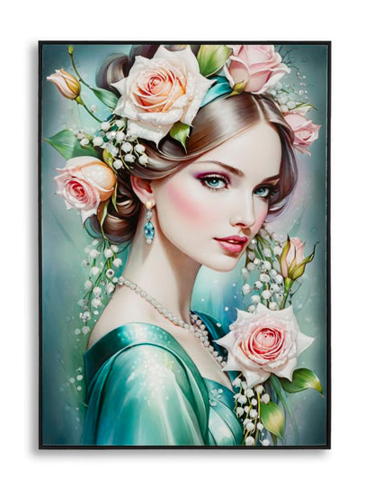 Pintura Sobre Tela Lacado Fantasy com Moldura -A- Cm 72x4x102
