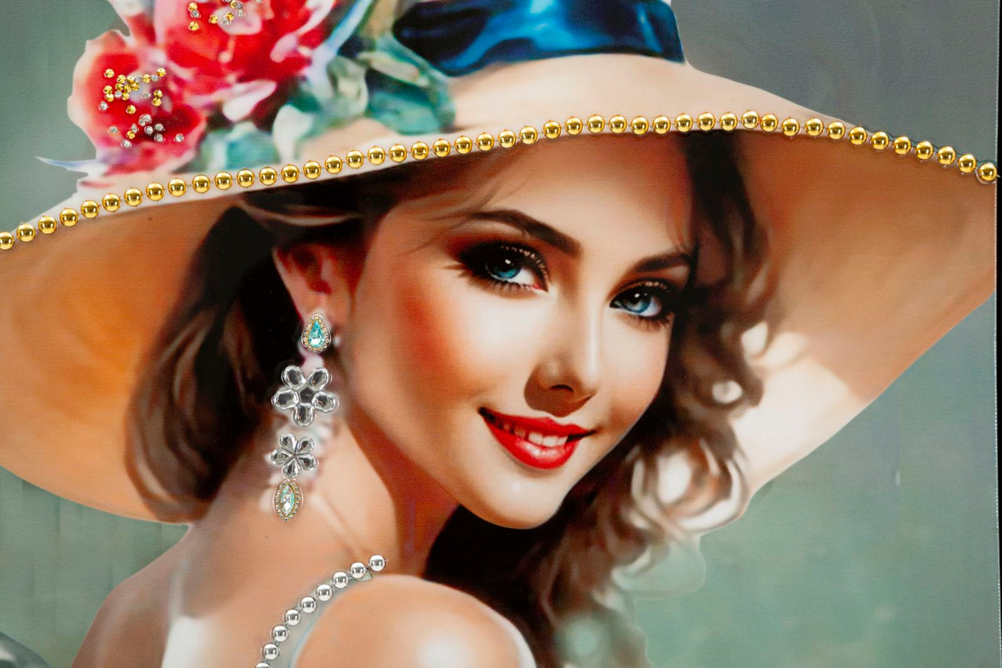 Pintura Sobre Tela Lacado Elegant com Moldura -A- Cm 52x4,5x152