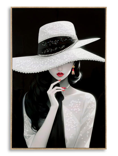 Pintura Sobre Tela Lacado Marty com Moldura -9B- Cm 62x4x92