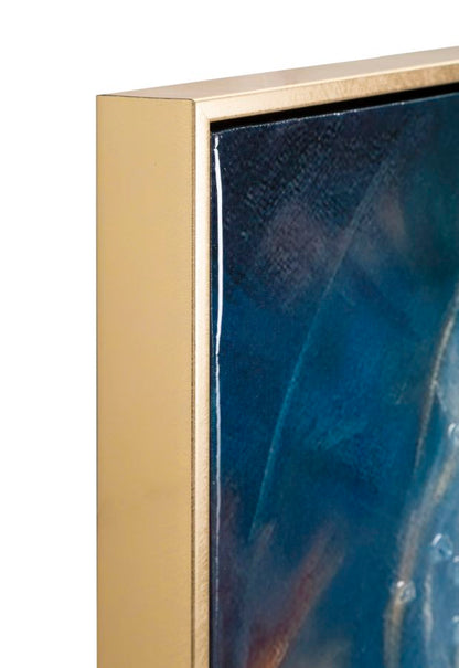 Pintura Sobre Tela Lacado Jesus com Moldura Cm 72x4x102