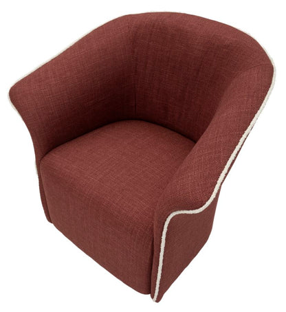 Poltrona Girevole Siena Bordeaux Cm 83,5x66x80 (seduta Altezza Cm 42)