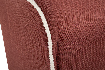 Poltrona Girevole Siena Bordeaux Cm 83,5x66x80 (seduta Altezza Cm 42)