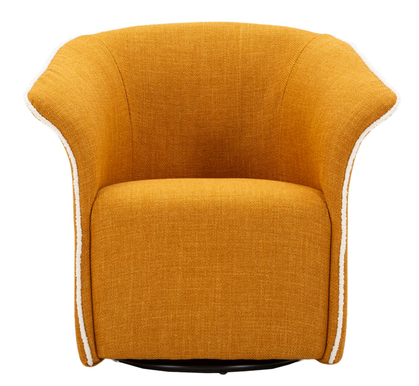 Poltrona Girevole Siena Senape Cm 83,5x66x80 (seduta Altezza Cm 42)