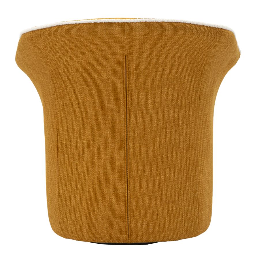 Poltrona Girevole Siena Senape Cm 83,5x66x80 (seduta Altezza Cm 42)