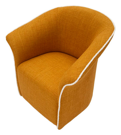 Poltrona Girevole Siena Senape Cm 83,5x66x80 (seduta Altezza Cm 42)