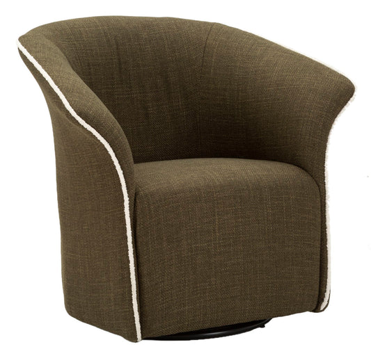 Poltrona Girevole Siena Verde Cm 83,5x66x80 (seduta Altezza Cm 42)