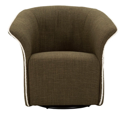 Poltrona Girevole Siena Verde Cm 83,5x66x80 (seduta Altezza Cm 42)