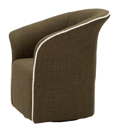 Poltrona Girevole Siena Verde Cm 83,5x66x80 (seduta Altezza Cm 42)