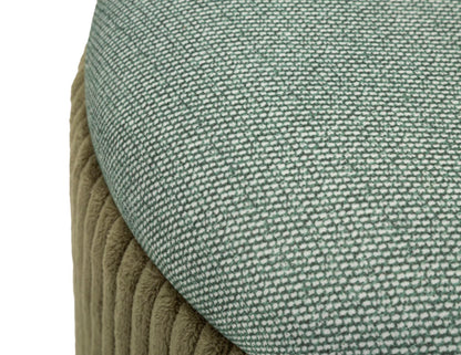 Pufe com Recipiente Bolzano Verde Conjunto 2 Un. Cm ø 38x38-32x28