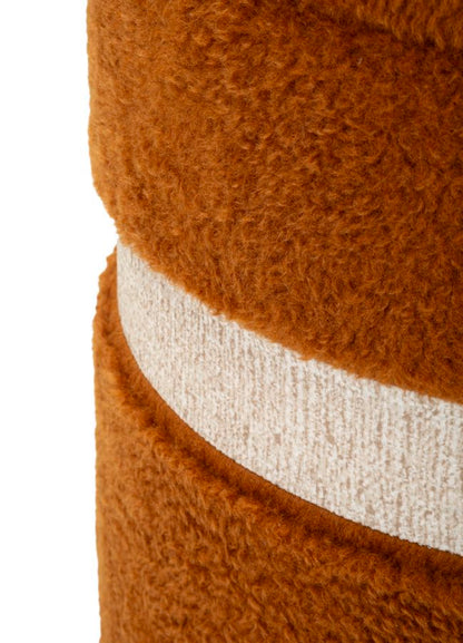 Pufe com Recipiente Saint-Moritz Marrone Conjunto 2 Un. Cm ø 40x47-32x38