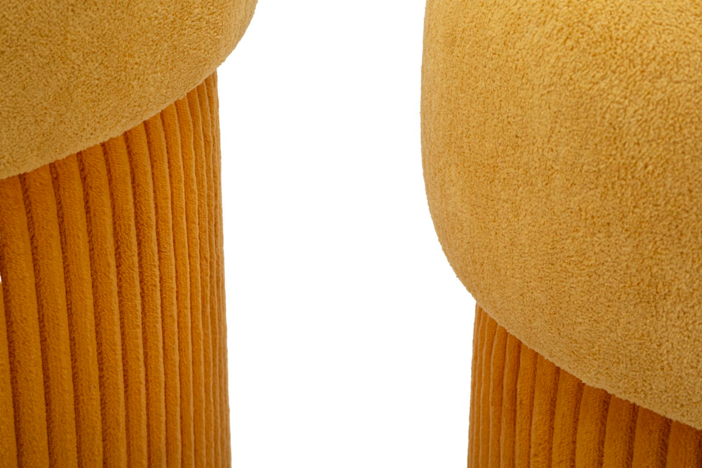 Pufe com Recipiente Aspen Senape Conjunto 2 Un. Cm ø 42x44-35x37