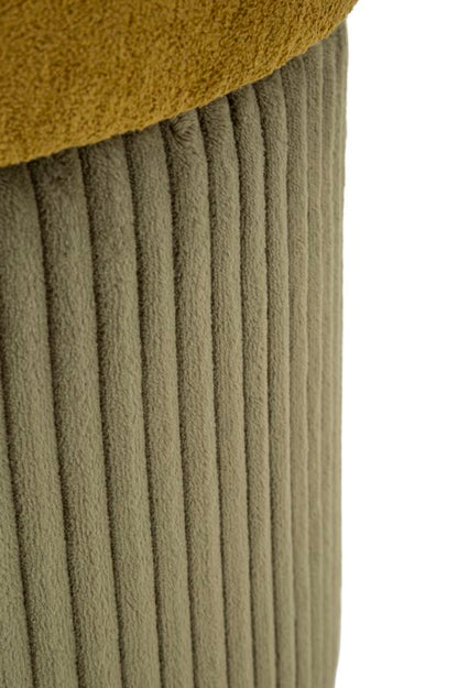 Pufe com Recipiente Aspen Verde Conjunto 2 Un. Cm ø 42x44-35x37