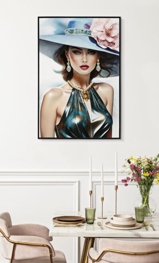 Pintura Sobre Tela Lacado Pam com Moldura -A- Cm 62x4x92