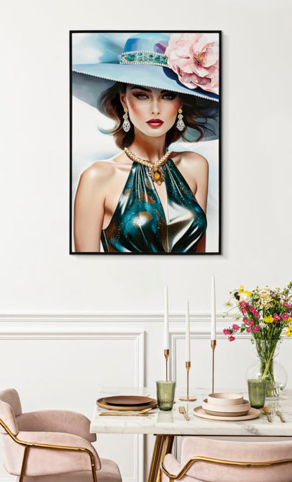 Pintura Sobre Tela Lacado Pam com Moldura -A- Cm 62x4x92