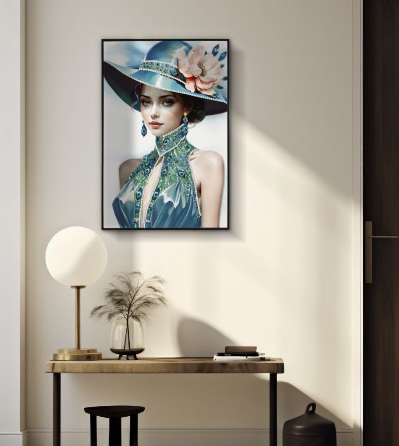 Pintura Sobre Tela Lacado Pam com Moldura -B- Cm 62x4x92