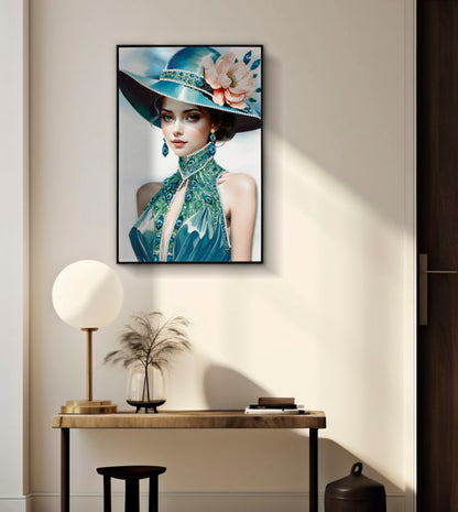 Pintura Sobre Tela Lacado Pam com Moldura -B- Cm 62x4x92
