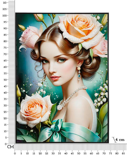 Pintura Sobre Tela Lacado Fantasy com Moldura -B- Cm 72x4x102