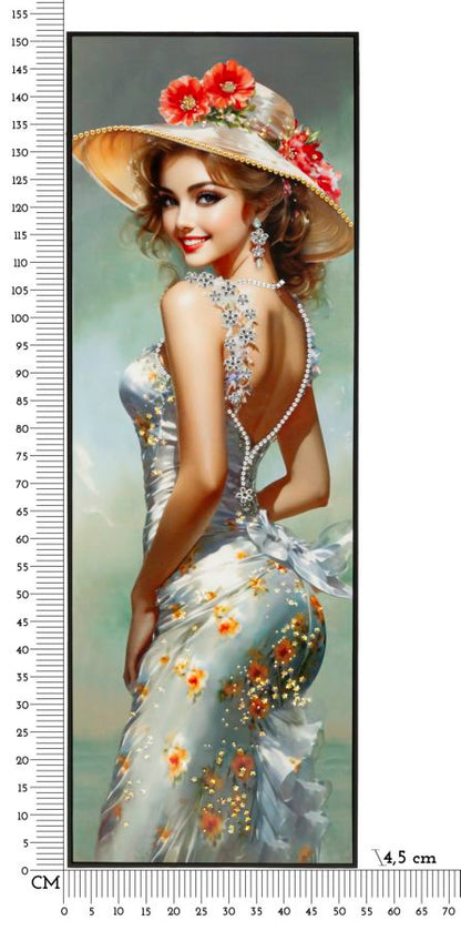 Pintura Sobre Tela Lacado Elegant com Moldura -B- Cm 52x4,5x152