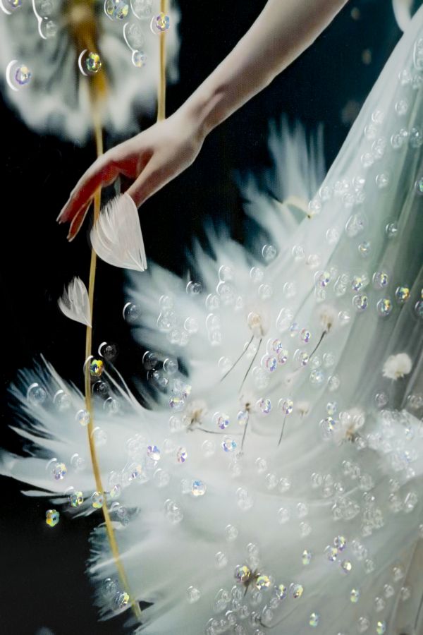 Pintura Sobre Tela Lacado Dançante com Moldura -A- Cm 72x4x102