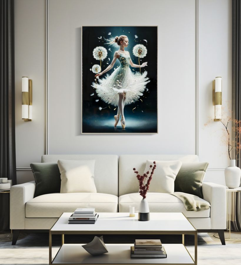 Pintura Sobre Tela Lacado Dançante com Moldura -A- Cm 72x4x102