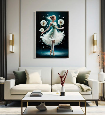 Pintura Sobre Tela Lacado Dançante com Moldura -A- Cm 72x4x102